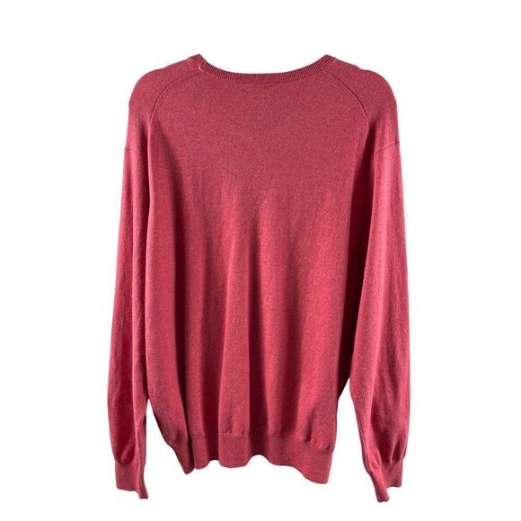 Peter Millar Cashmere Blend Crewneck Pullover Long Sleeve Sweater XL Heather Red - Picture 3 of 7